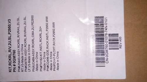 Dell CN-0GM760-01078-74N-0101 Rail Kit D/PN: 0GM760 2U RCKRL R/V SL P2950 V3 NEW - Picture 4 of 4