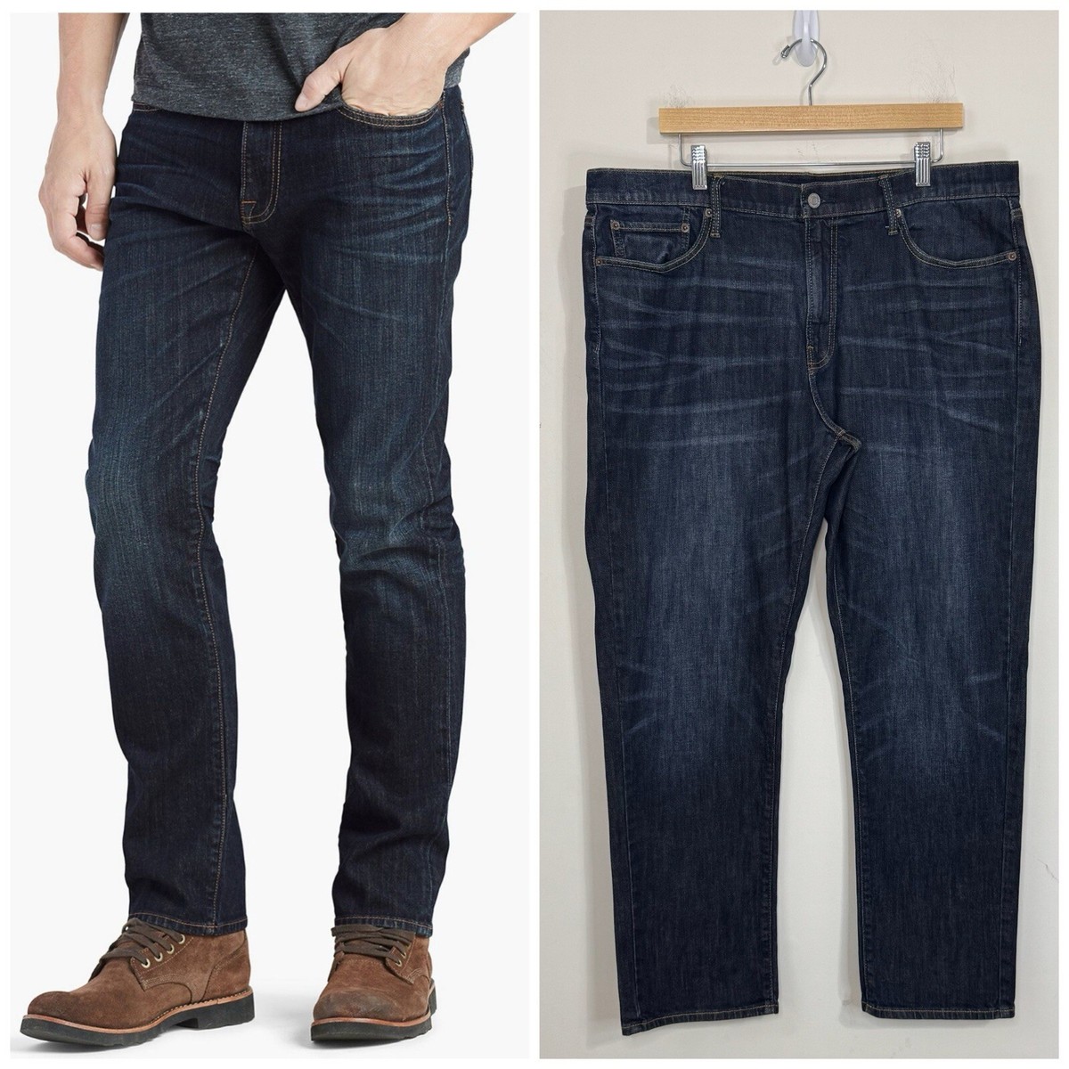 Lucky Brand 410 Athletic Straight Jeans Men’s Size 38x30 Blue Dark Wash  Relaxed