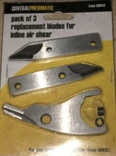 3Pc Blades for Air Electric Metal Shear Replacement Blades for Inline air Shear