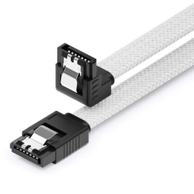 0,3m SATA 3 Kabel Nylon bis 6Gbit/s für PC HDD SSD Festplatte CD DVD Datenkabel