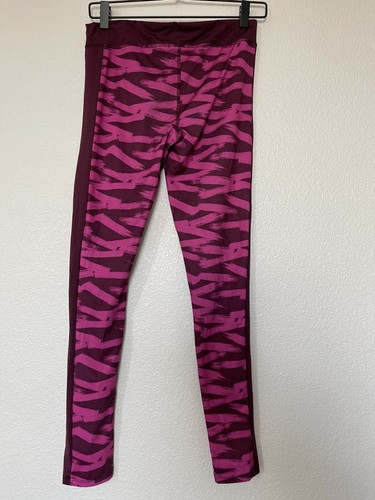 Puma Youth Size XL(16) Girls Active Wear Athletic Leggings Stretch Pants Magenta - Picture 2 of 6