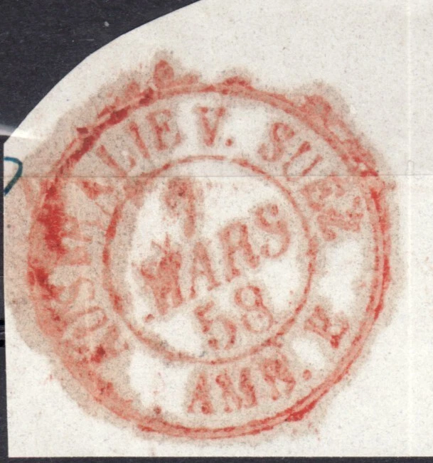 1857 Victoria, Australia Sc# 20 6p, en pieza, historia de Australia V. Suez. Est $90 Foto 2 de 2