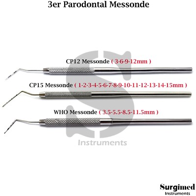 Zahnsonde Messsonde Perio farbcodiert probe Diagnostik Parodontal Zahntechnik