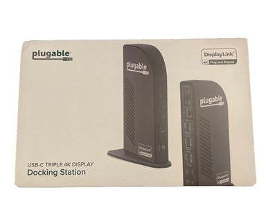 Plugable UD-ULTC4K USB Type-C Triple 4K Display Docking Station 3840 x 2160