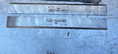 set of 2 Lund - Ohio Knife Number 6  136J 15in x 1 3/4in x 1/8in