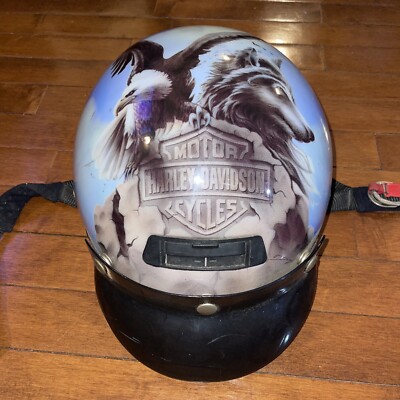Harley Davidson Eagle And Wolf Helmet Dot Large Helmet DJ HD-12/00 - Main Image