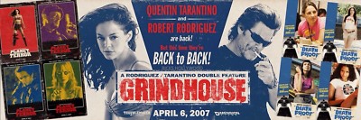 Original 2007 GRINDHOUSE DEATH PROOF PLANET TERROR Tarantino 48'' X 142'' BANNER