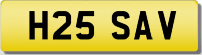 SAV SAVANNA SAVINI SAVA SAVI H25 Private CHERISHED Registration Number Plate