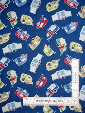 Camper Fabric Camp Trailer Travel Camping Cotton Timeless Treasures C5575 Yard