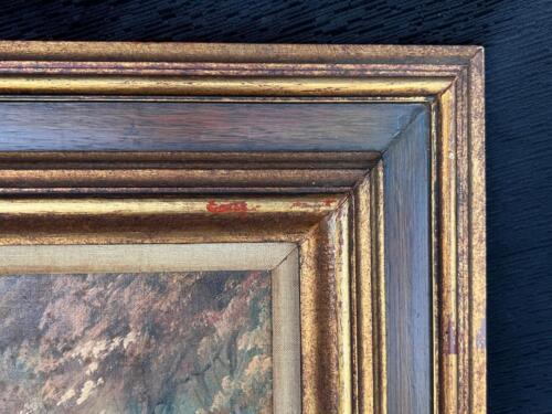 Vintage Framed Oil Painting Landscape Trees Woods Artist Signed Morrow Original - Picture 16 of 24