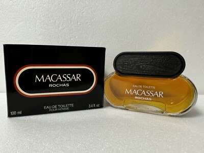 MACASSAR ROCHAS EDT 100ml 3.4fl oz Vintage 1980's FULL Boxed
