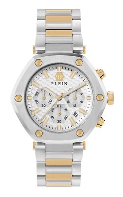 Philipp Plein Herren Uhr Analog Quarz THE HEXAGON CHRONO PWZBA0423 Edelstahl