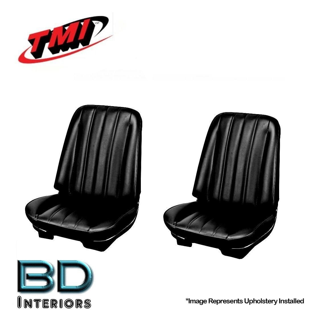 1966 Chevy Chevelle Front Bucket Seat & Rear Seat Upholstery Black
