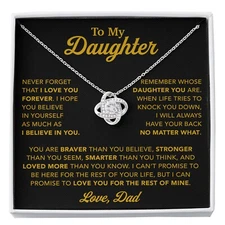 To My Daughter Necklace, Gift for Daughter from Dad, Father Daughter Necklace