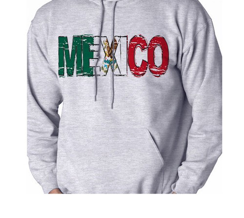 Bandera Mexicana Mexico Arte Camisa con capucha para hombre Sudadera Con  Capucha Regalo Gris | eBay