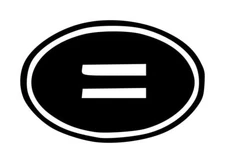 Equality Equal Sign Decal #1 3"x4.5" Choose Color