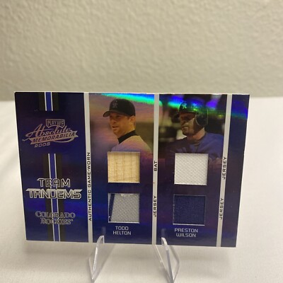 TODD HELTON 2005 ABSOLUTE MEMORABILIA  TEAM TANDEMS #TT-15 DUAL JERSEY 21/50