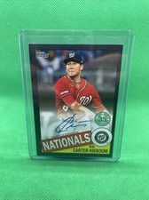 2020 Topps 1985  Carter Kieboom Auto #85A-CK  Black 001/198 Washington Nationals