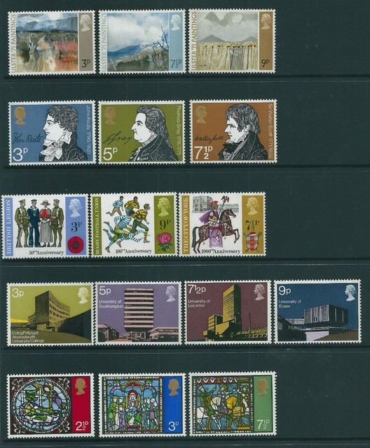 GB Decimal QEII 1971 Complete Commemorative Collection Year Set Superb M/N/H GB Decimal QEII 1971 Complete Commemorative Collection Year Set Superb M/N/H