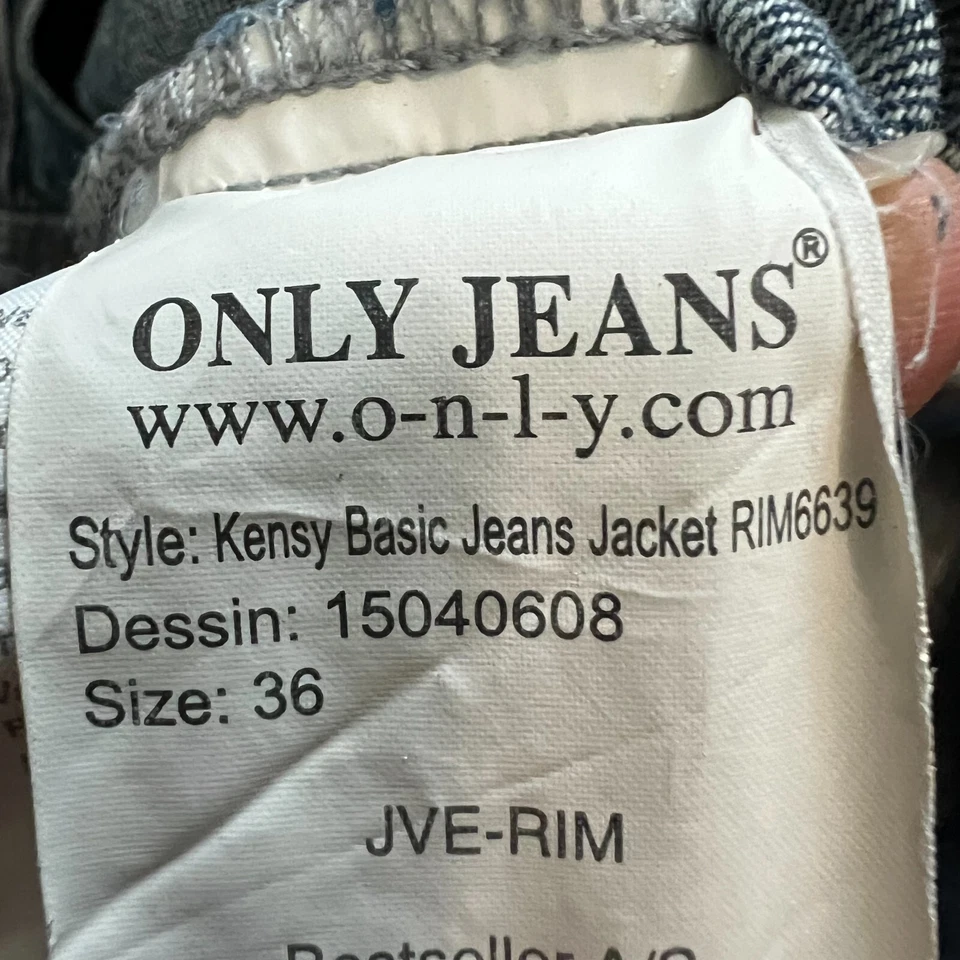 Chaqueta vaquera vintage para mujer solo ilimitada envejecida 36 botones delanteros Foto 4 de 4