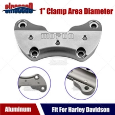 CNC 1'' Handlebar Risers Top Clamp For Harley Electra Street Glide Road King 97+