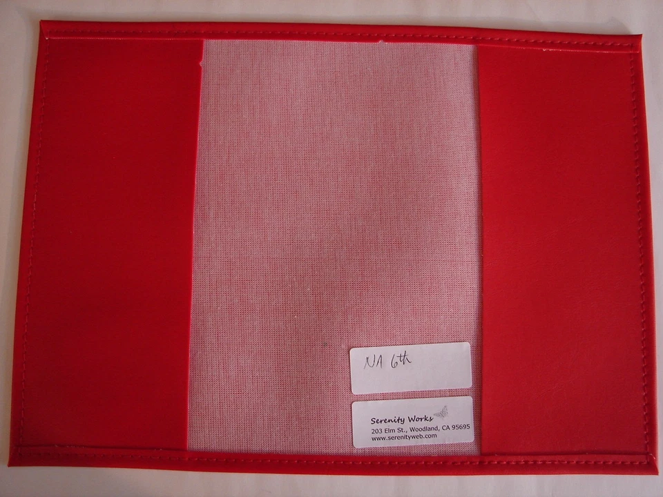 Narcotics Anonymous NA Symbol Basic Text Red Vinyl Book Cover 6th Edition - Image 3 of 4