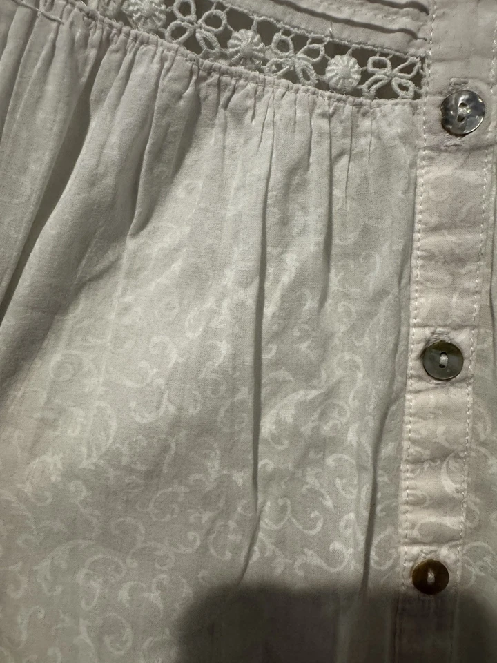 Camisón largo vintage Eileen West para mujer sin mangas tonal cachemira desplazamiento M Foto 4 de 4