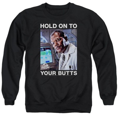 Jurassic Park Hold Onto Mens Crewneck Sweatshirt Black