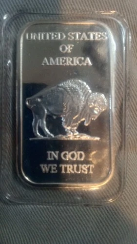 1 oz .999  Pure Silver Buffalo Silver Bar