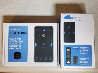 Flame-tec Complete Gas Fireplace Setup With WiFi Bluetooth Hub Alexa Hey Google
