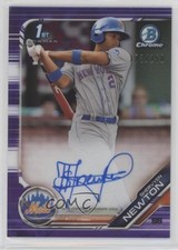 2019 Bowman Chrome Prospects Purple Refractor 173/250 Shervyen Newton Auto 10g1