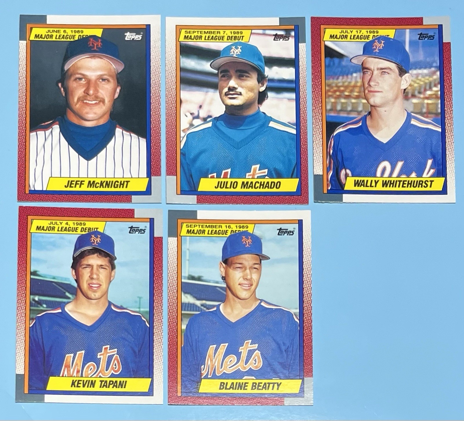 1990 Topps Major League Debut 1989 New York Mets Team Set 5 Cards NM-MT