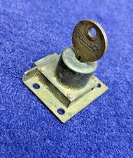 Antique Slot Machine Parts - Original Mills Back Door Lock and Key, Not Working
