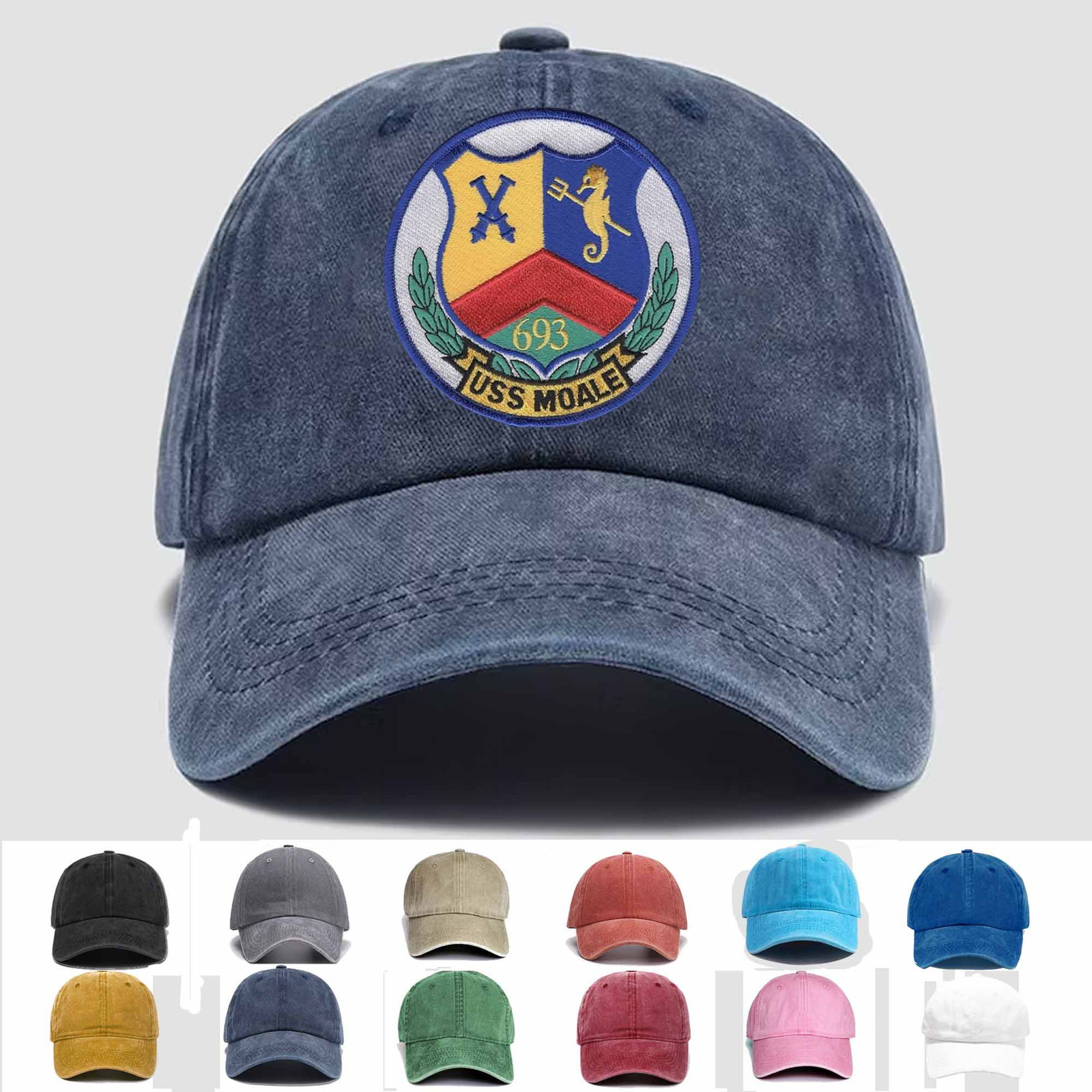 Custom Embroidered Hat USS Moale DD-693 US Navy Destroyer, Trucker Hat,Gift Idea