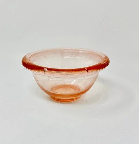 DEPRESSION GLASS Small Pink Bowl rare vintage dishware kitchen