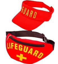 Rettungsschwimmer Lifeguard Bauchtasche und Schirmmütze sexy Strandboy