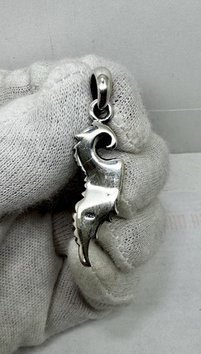 Flying Phoenix Design Oxidized Pendant STERLING SILVER 925 9.5g 18x48mm SP245 - Picture 16 of 21
