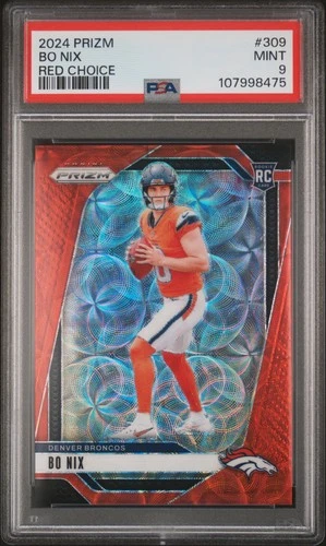2024 PANINI PRIZM RED CHOICE #309 BO NIX ROOKIE RC 7/20 PSA 9