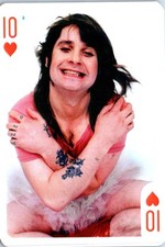 Ozzy Osbourne Black Sabbath Tutu Costume Portrait Playing Card Collectible