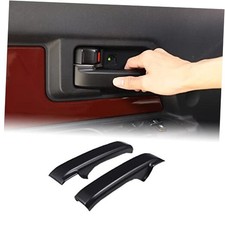 Auto Inner Door Handle Protective Trim Cover Compatible with Matte Black 2Pcs 