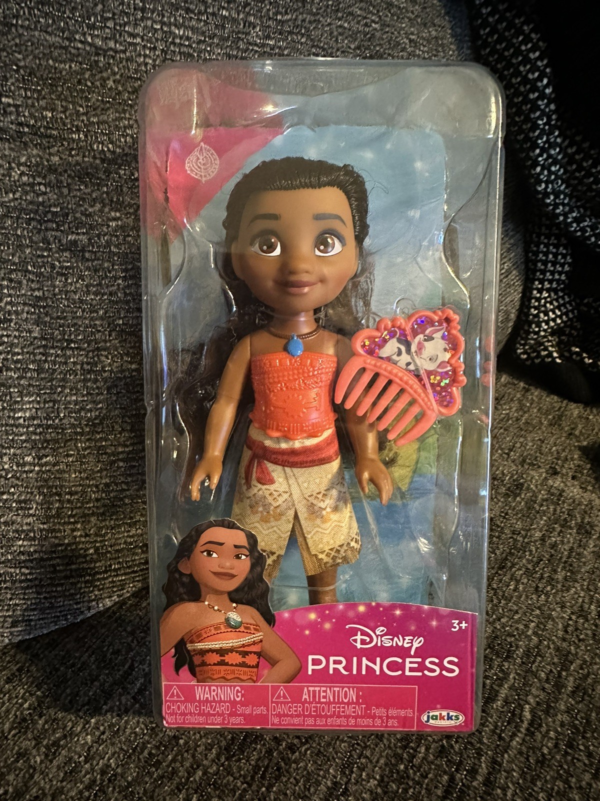 Disney Princess Petite Moana 6" Doll with  Skirt & Comb &ndash; 