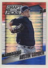 2014 Prizm Perennial Draft Picks Red White & Blue Pulsar Austin Gomber #43 0t2
