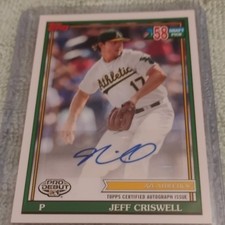Topps 2021 Pro Debut Autograph Jeff Criswell PD-200 AZL Athletics MiLB