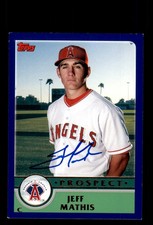 Signed Baseball Card Auto Jeff Mathis 2003 Topps #T130 Anaheim Angels