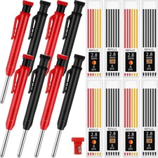 8 pack 2.8mm Mechanical Carpenter Pencils with 48 Refills, Construction Penci...