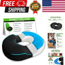 Donut Gel Sitting Pillow - Orthopedic Memory Foam for Tailbone Pain, Hemorrho...