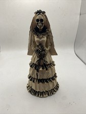 DAY OF THE DEAD SKELETON BRIDE FIGURINE 8  