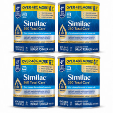 Pack of 4, 30oz Similac 360 Total Care Infant Formula, 5 HMO Prebiotics Exp 2/27