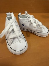 Converse Chuck Taylor All Star Infant Crib Shoes Size 2 White Soft Baby New