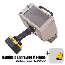 140*40MM Handheld Electric Marking Machine Dot Peen Metal Engraver w/2 Batteries